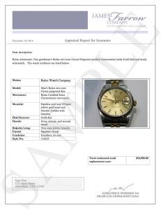 rolex appraisal